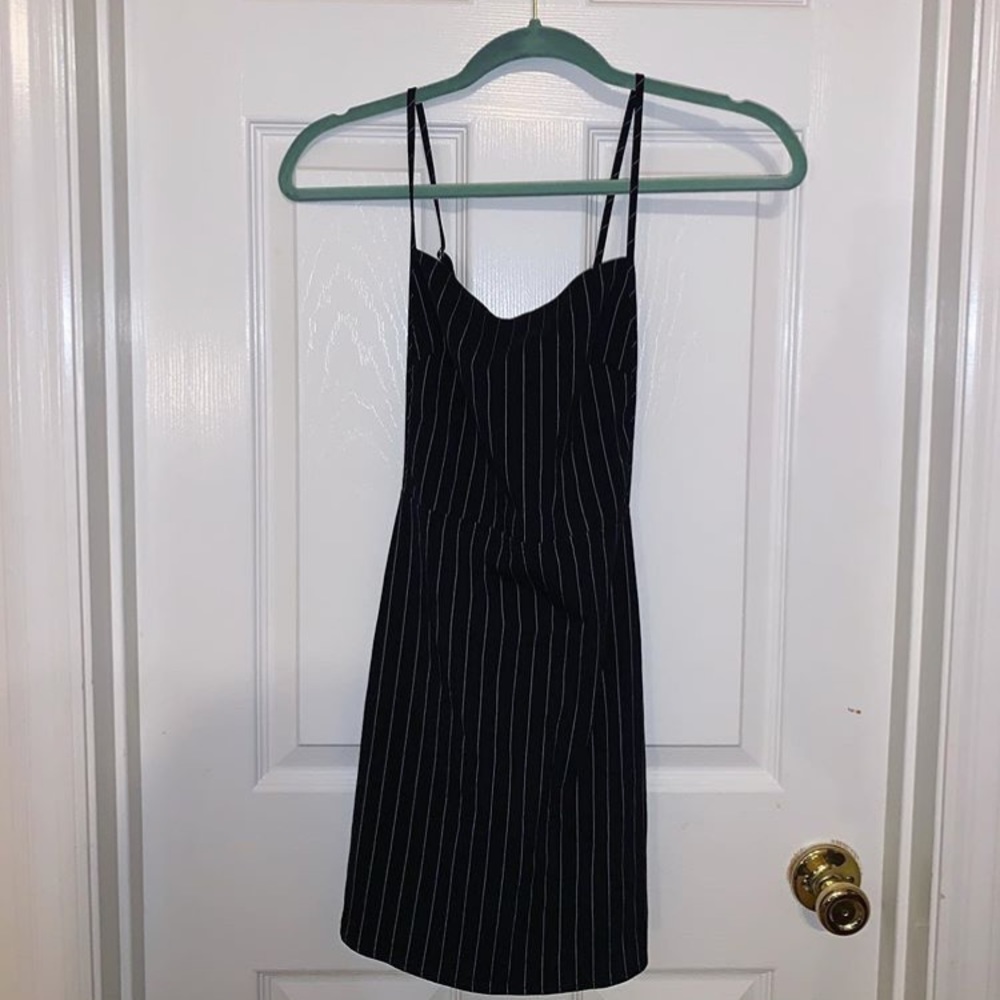 NWT Navy Blue Pinstripe Dress